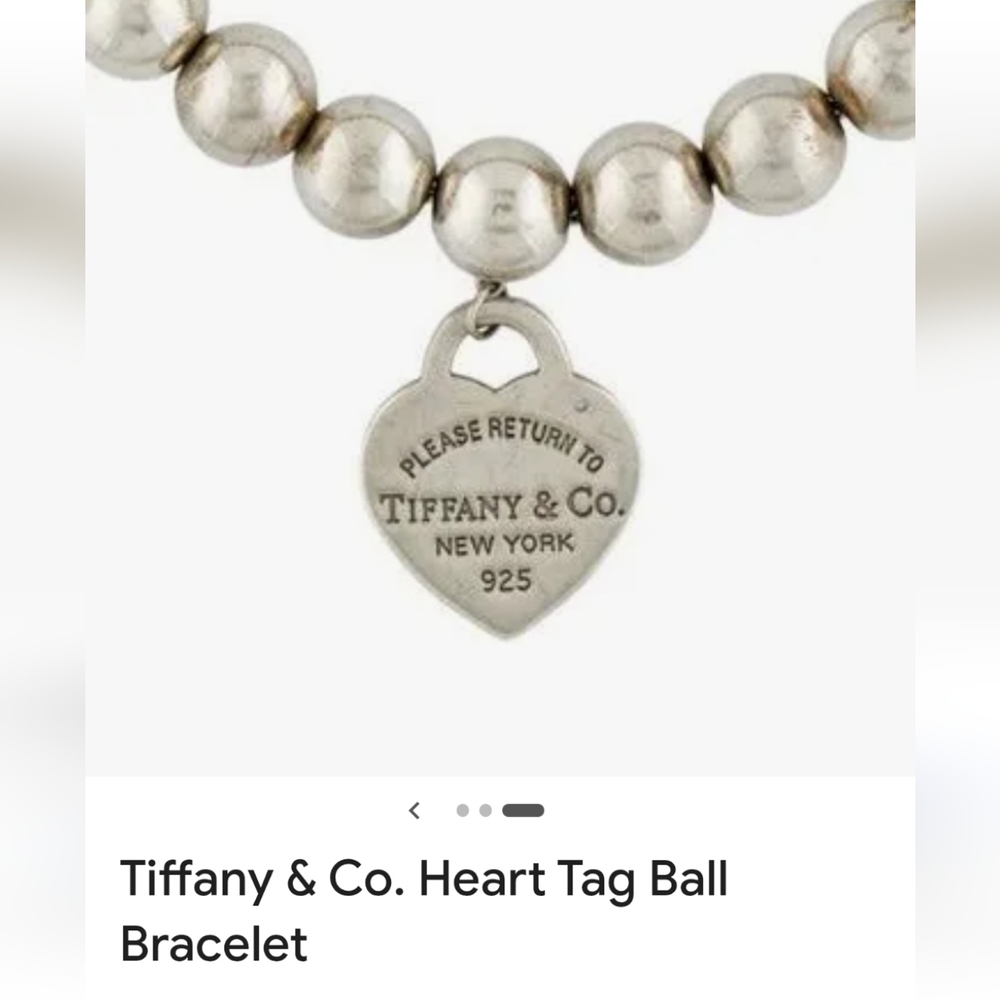 Tiffany & Co. Heart Tag Ball Bracelet 7" - Picture 5 of 8